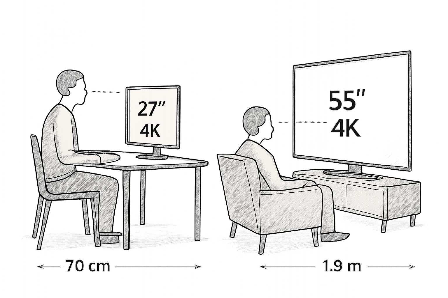 distance ecran utilisateur 4k
