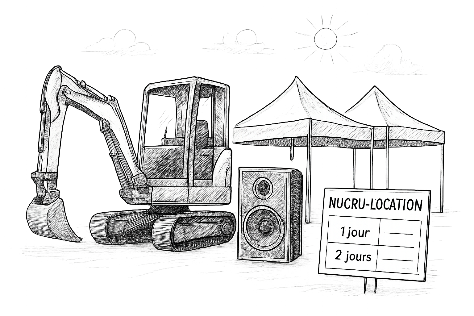 micro entreprise location de matériel